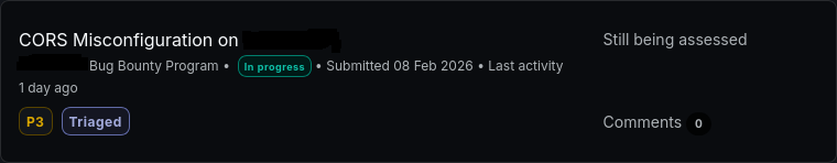 #CORS Misconfigration
 
ı earn $$$

#bugbounty #xss #cybersecurity #websecurity #infosec #redteam #AppSec #hacking #cybersecuritytips #bugbountytips 
#bugcrowd <a href="/Bugcrowd/">bugcrowd</a>