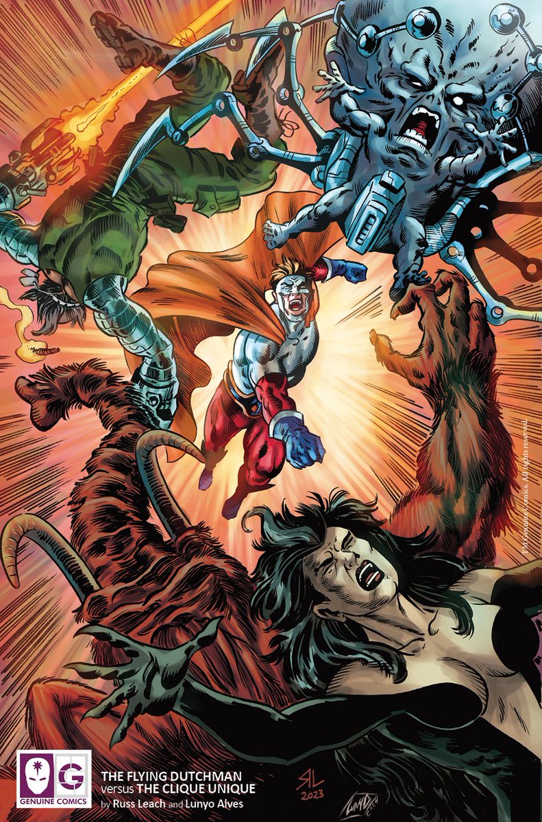 GenuineComics's tweet photo. The Flying Dutchman versus the Clique Uniqueπͺ
Art by Russ Leach and Lunyo Alvesπ₯
#GenuineComics #ForTheGenuineGeneration https://t.co/zkLtDhsdnd