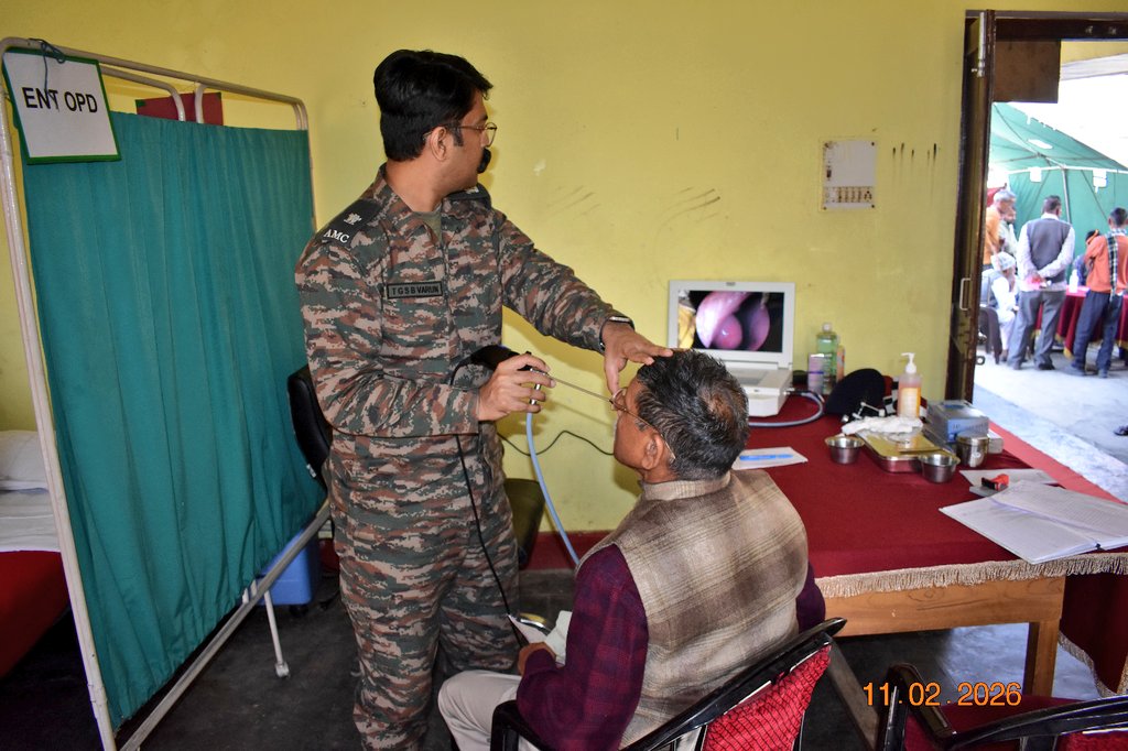 PRODefDehradun's tweet image. #VeteranCare
#IndianArmy
Multi Specialty Medical Camp  including Dental, was conducted by MH Roorkee for the #veterans, #VeerNaris and dependents of serving personnel at Ladhang (Haridwar) on 11 Feb 2026.
A total of 217 people were seen medically checked during the camp.