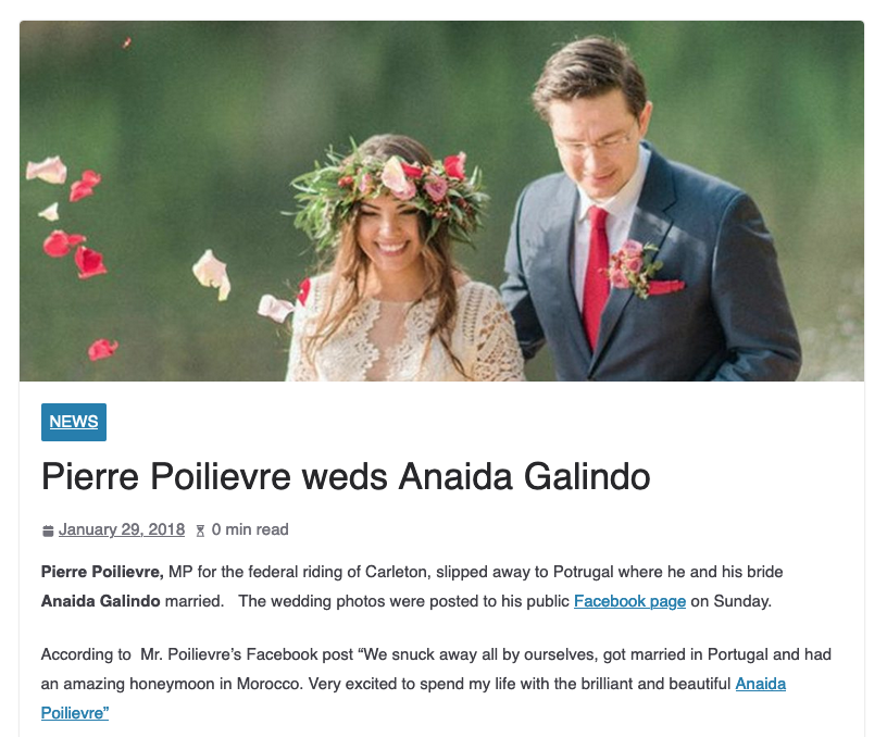 <a href="/TurnbullWhitby/">Ryan Turnbull 🇨🇦🇺🇦</a> <a href="/PierrePoilievre/">Pierre Poilievre</a> got married in 2018 to Anaida Galindo, a new SC should have been done then, it's 8 yrs overdue. #AnaidaGalindo <a href="/CPC_HQ/">Conservative Party</a> #SecurityClearance #NSICOP <a href="/csiscanada/">CSIS Canada</a>