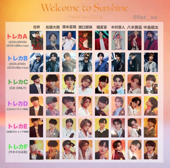 0 FANTASTICS ファンタ Welcome to Sunshine BEST ALBUM トレカ 交換