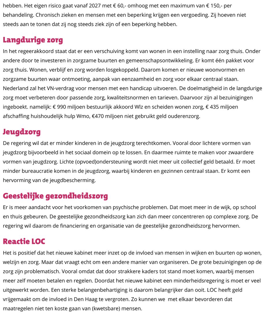 LOCAltijdalsmen's tweet photo. Reactie LOC op het regeerakkoord, xie ook ons artikel via https://t.co/KkTu5qNcDH

#cliëntenraad #medezeggenschap #regeerakkoord https://t.co/UKmGuAO0F3