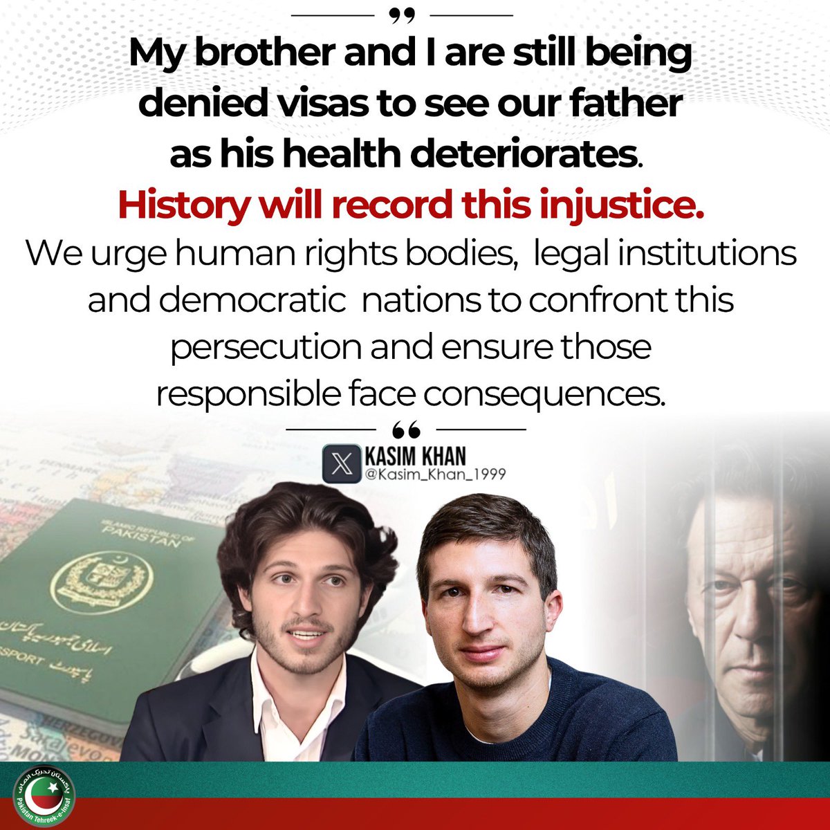 “𝐖𝐞 𝐡𝐚𝐯𝐞 𝐛𝐞𝐞𝐧 𝐢𝐧𝐟𝐨𝐫𝐦𝐞𝐝 𝐭𝐡𝐚𝐭 𝐦𝐲 𝐟𝐚𝐭𝐡𝐞𝐫, 𝐈𝐦𝐫𝐚𝐧 𝐊𝐡𝐚𝐧, 𝐡𝐚𝐬 𝐥𝐨𝐬𝐭 𝐦𝐨𝐬𝐭 𝐨𝐟 𝐭𝐡𝐞 𝐯𝐢𝐬𝐢𝐨𝐧 𝐢𝐧 𝐡𝐢𝐬 𝐫𝐢𝐠𝐡𝐭 𝐞𝐲𝐞, 𝐰𝐢𝐭𝐡 𝐫𝐞𝐩𝐨𝐫𝐭𝐬 𝐢𝐧𝐝𝐢𝐜𝐚𝐭𝐢𝐧𝐠 𝐨𝐧𝐥𝐲 𝟏𝟓% 𝐞𝐲𝐞𝐬𝐢𝐠𝐡𝐭 𝐫𝐞𝐦𝐚𝐢𝐧𝐬. 𝐓𝐡𝐢𝐬 𝐢𝐬