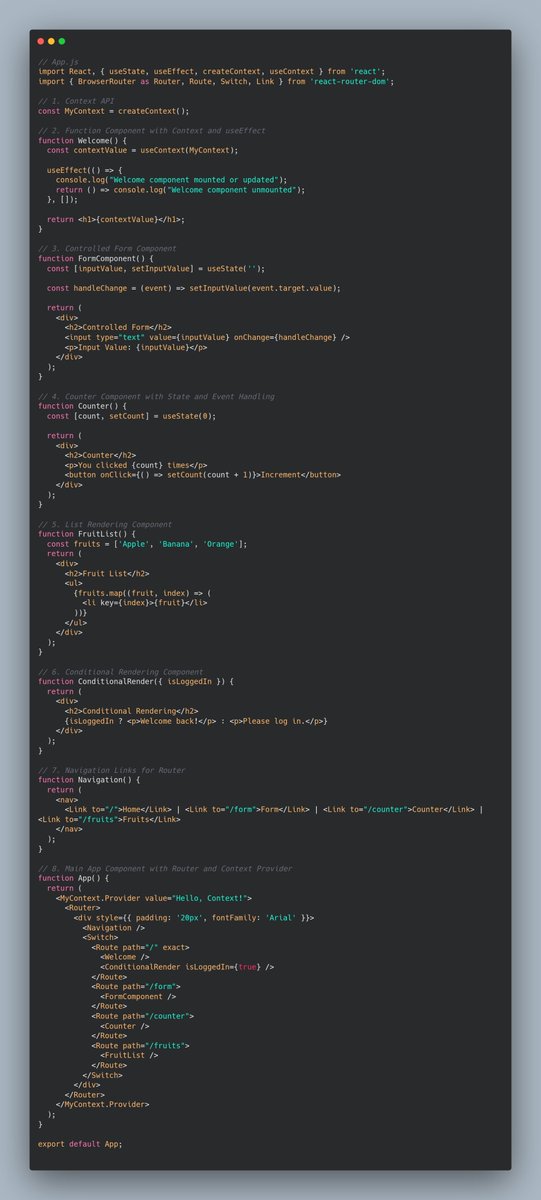 Basic cheat sheet for React to get you up and running!