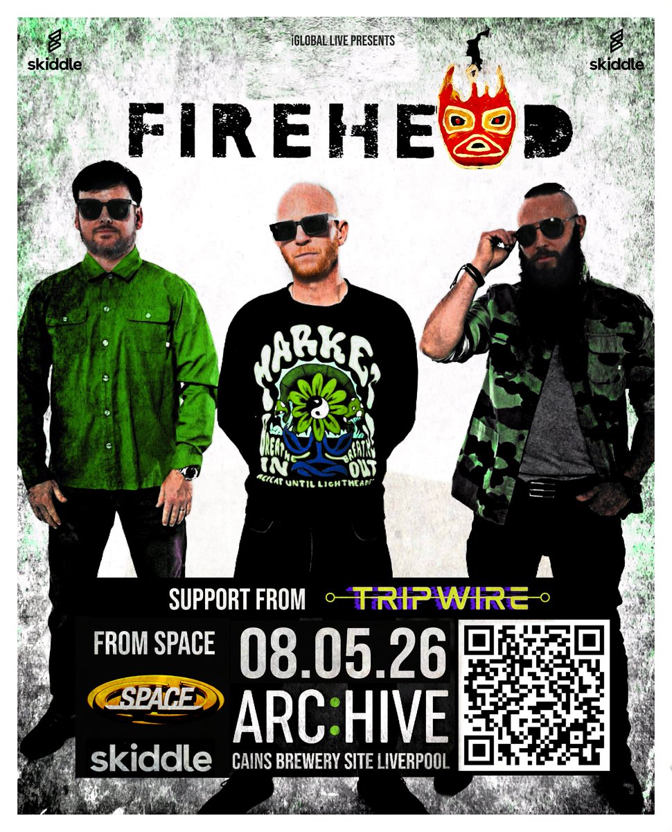 🚨ANNOUNCEMENT🚨
Back By Popular Demand 
Friday 8th May 2026
<a href="/Firehead_Band/">Firehead_band</a>
Plus Support #Tripwire
Tickets Now On-Sale 
skiddle.com/whats-on/Liver…