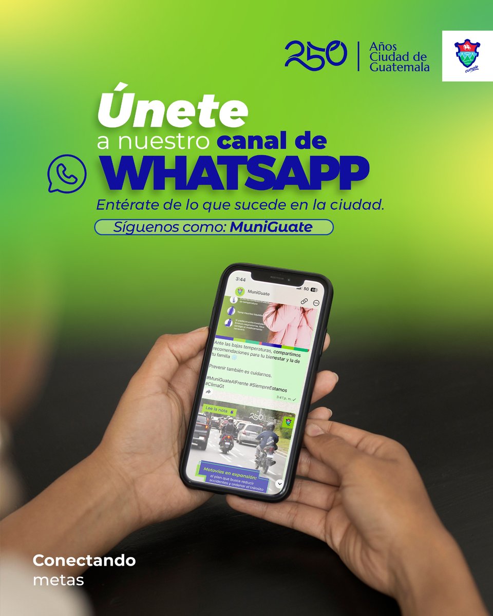 📲 Entérate primero de todo lo que pasa en tu ciudad.

Únete al canal oficial de WhatsApp y recibe noticias y avisos directo en tu celular.
👉 whatsapp.com/channel/0029Vb… 

#UnLugarQueAvanza #MuniGuateAlFrente #ElMejorLugarParaVivir