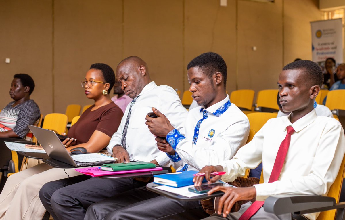 ConvoBU's tweet photo. In his acceptance speech, the Chairperson renewed his commitment to growing the Alumni &amp; Staff body. 
Present also was the Vice Chancellor, Academic Registrar, Director of Legal Serives &amp; other members of the University management.  

3/3 https://t.co/rQ0NNKdGzZ