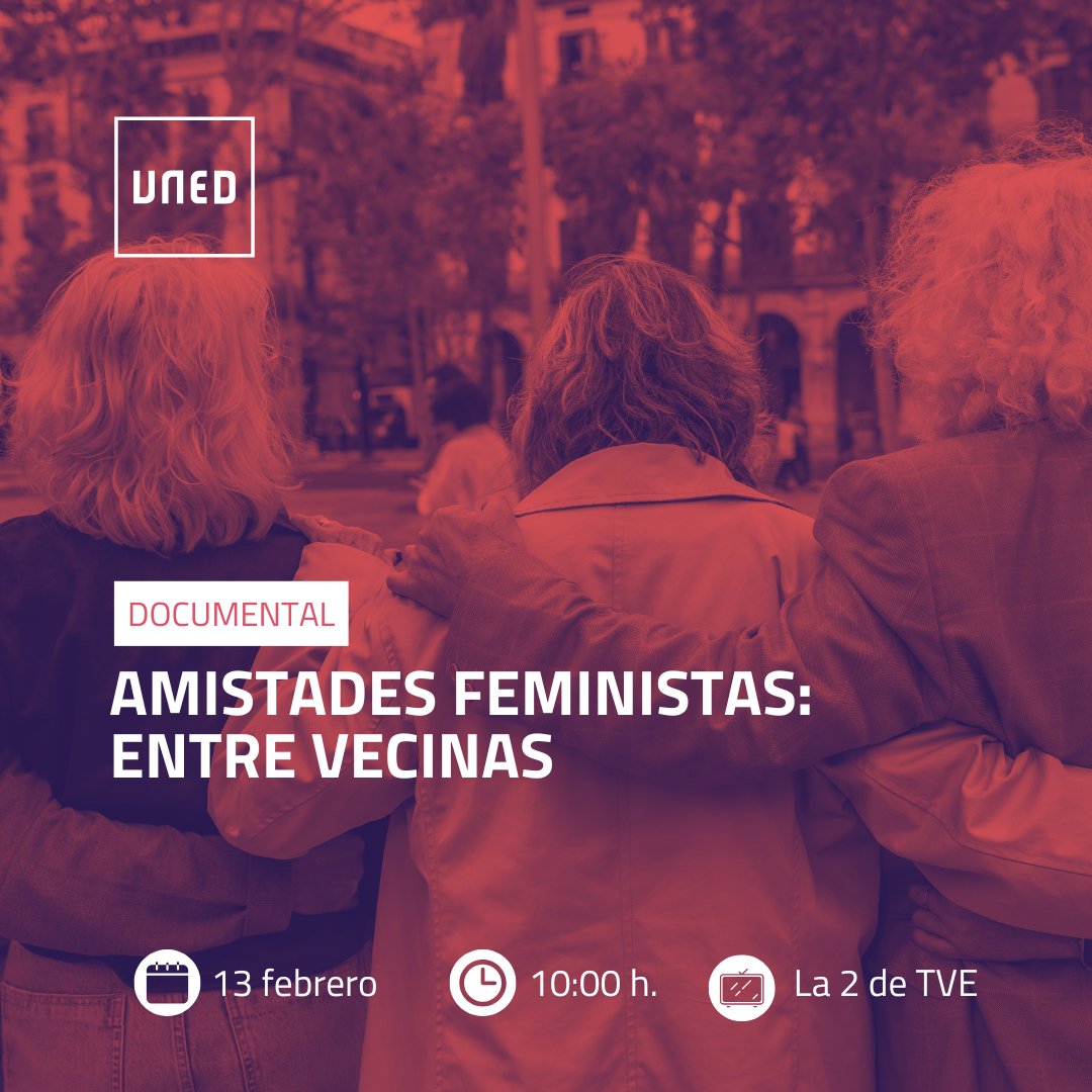 📺 Esta semana, en Universo UNED de <a href="/la2_tve/">La 2</a>:

🤝 La amistad como forma de vida: Un grupo de mujeres cordobesas nos muestra cómo las relaciones de amistad ayudan a combatir la soledad y favorecen un envejecimiento activo.