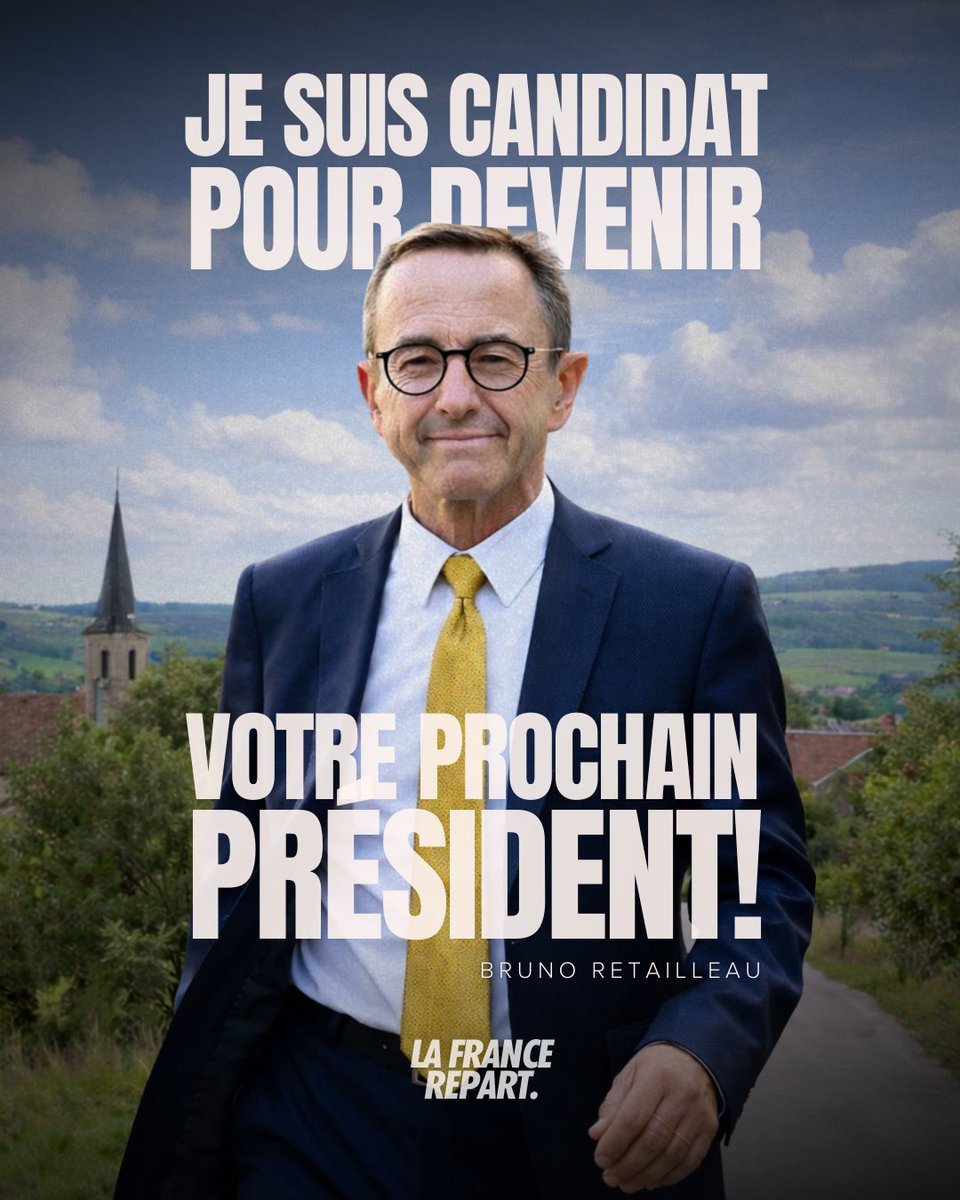 .<a href="/BrunoRetailleau/">Bruno Retailleau</a> est officiellement candidat à l’élection présidentielle.