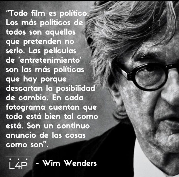 La cita es de La lógica de las imágenes, un libro de WW de 1988. La noticia de abajo es de hoy.