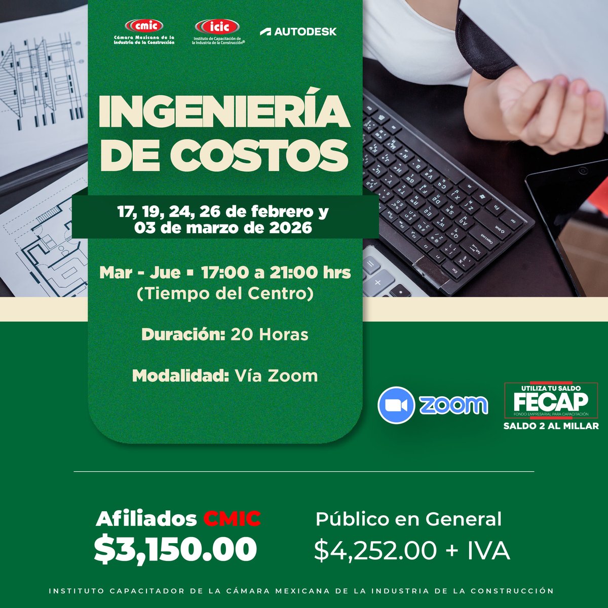 ¿Qué pasa si te digo que puedes evitar observaciones y ajustar costos de manera efectiva en tus proyectos de construcción?

Aprende los secretos de los expertos en construcción. ¡Inscríbete ahora!

📲Escríbenos para más información: bit.ly/CursosICIC