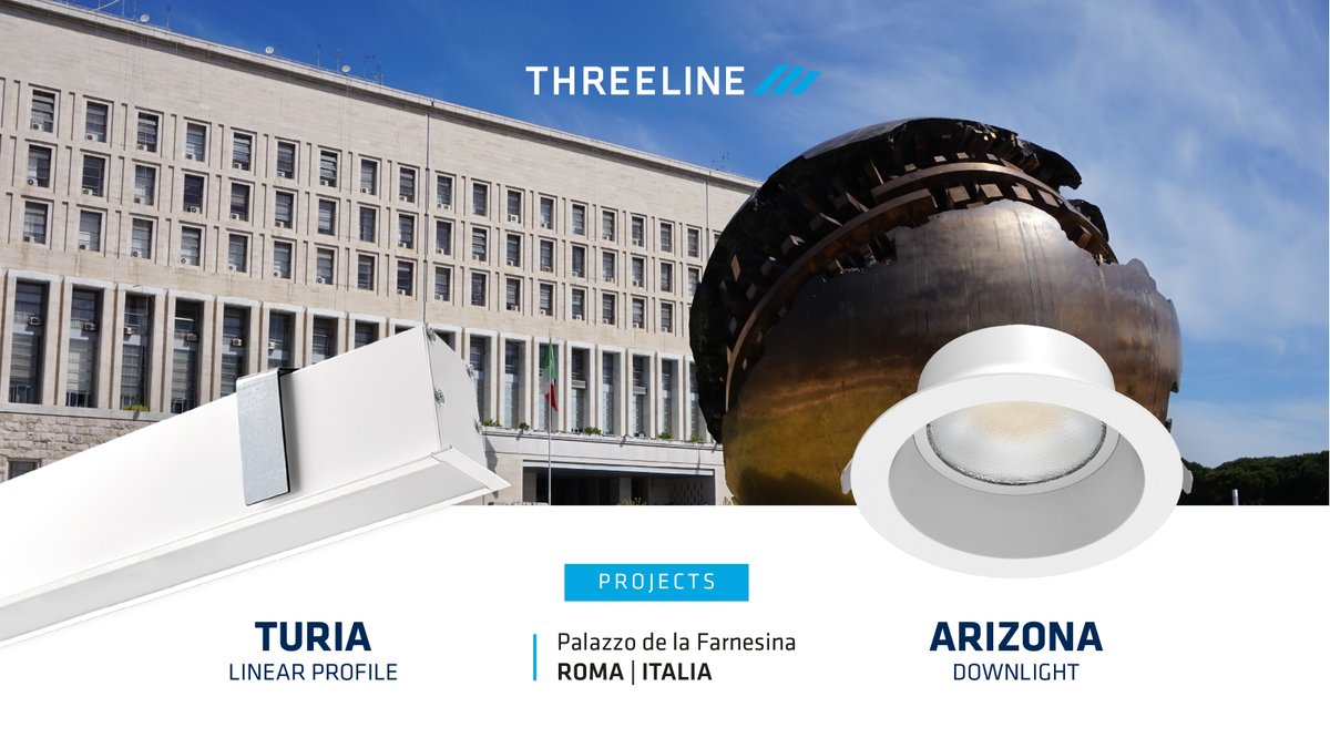 En el corazón de Roma, en el Palazzo della Farnesina, hemos mejorado la iluminación de una sala institucional con #TURIA y #ARIZONA.
Uniformidad, control del deslumbramiento y confort visual en uno de los edificios más emblemáticos de Italia.#ThreelineGroup