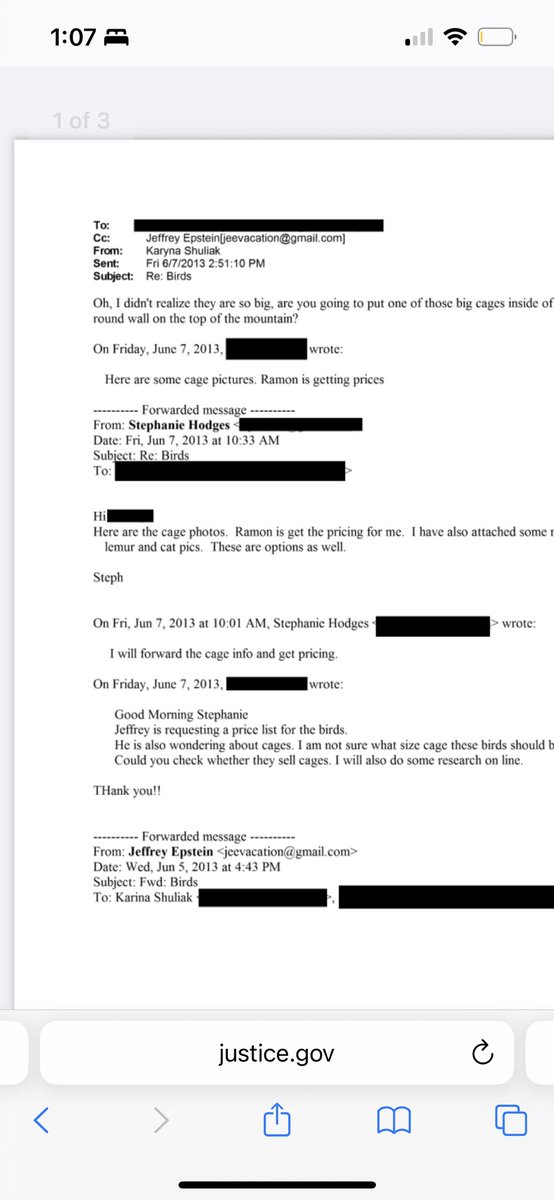 Multiple girls have reported that they were locked in cages

Here is Epstein buying cages