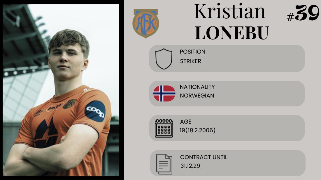 NorwegianSpursy's tweet photo. 1. KRISTIAN LONEBU🇳🇴 (Aalesund)

• The first player on this list is Aalesund striker Kristian Lonebu. The 19 year old enjoyed a breakout campaign in 2025, playing a key role as Aalesund secured promotion to the top flight. Lonebu recorded 7 goals and 3 assists in 25 league appearances, with much of his impact coming in the latter stages of the season when he truly began to flourish.

• Lonebu profiles as a classic number 9, combining impressive pace with strong physical attributes. His athleticism allows him to thrive in open games where he can attack space and stretch defensive lines. When the ball drops to him in the box, his finishing can be quick and decisive. He is capable of producing moments of individual quality with either foot and has shown that he can create scoring opportunities seemingly out of nothing.

• At times he can drift out of games, but he possesses a natural poacher’s instinct and an ability to appear at decisive moments. Given his age and relative inexperience, there is clear room for development, particularly in his duel play and in the relational aspects of the game such as link up play and decision making in structured attacks.

• Interest from top Norwegian sides including Bodø/Glimt and Molde underlines his growing reputation. As Aalesund adjust to life in the top division, the team is likely to face a challenging season. Even so, Lonebu has the tools and potential to continue his upward trajectory and establish himself as one of the league’s most exciting young forwards.