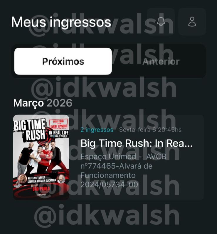 🚨 VENDO 2 INGRESSOS MEIA ENTRADA ESTUDANTE PISTA BIG TIME RUSH SP dia 06/03/2023

R$294 cada ingresso!
(Valor pago no ticketmaster) 

Ingressos já estão transferíveis no QUENTRO

Motivo da venda: Conflitos de data 🥹

Feedbacks no meu fixado!

VENDO/VENDA BIG TIME RUSH SÃO PAULO