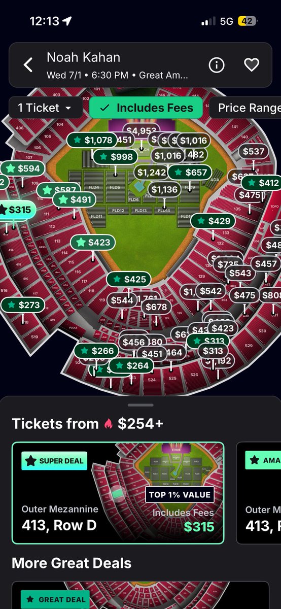 They say <a href="/NoahKahan/">Noah Kahan</a> tickets can’t be resold for over face value, but what’s this 🤔