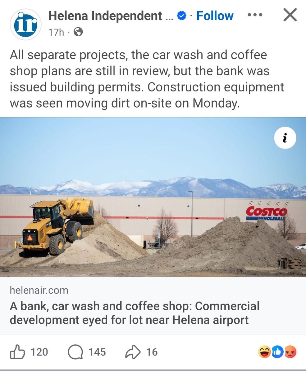 Thank goodness, Helena really has a shortage of banks and car washes!