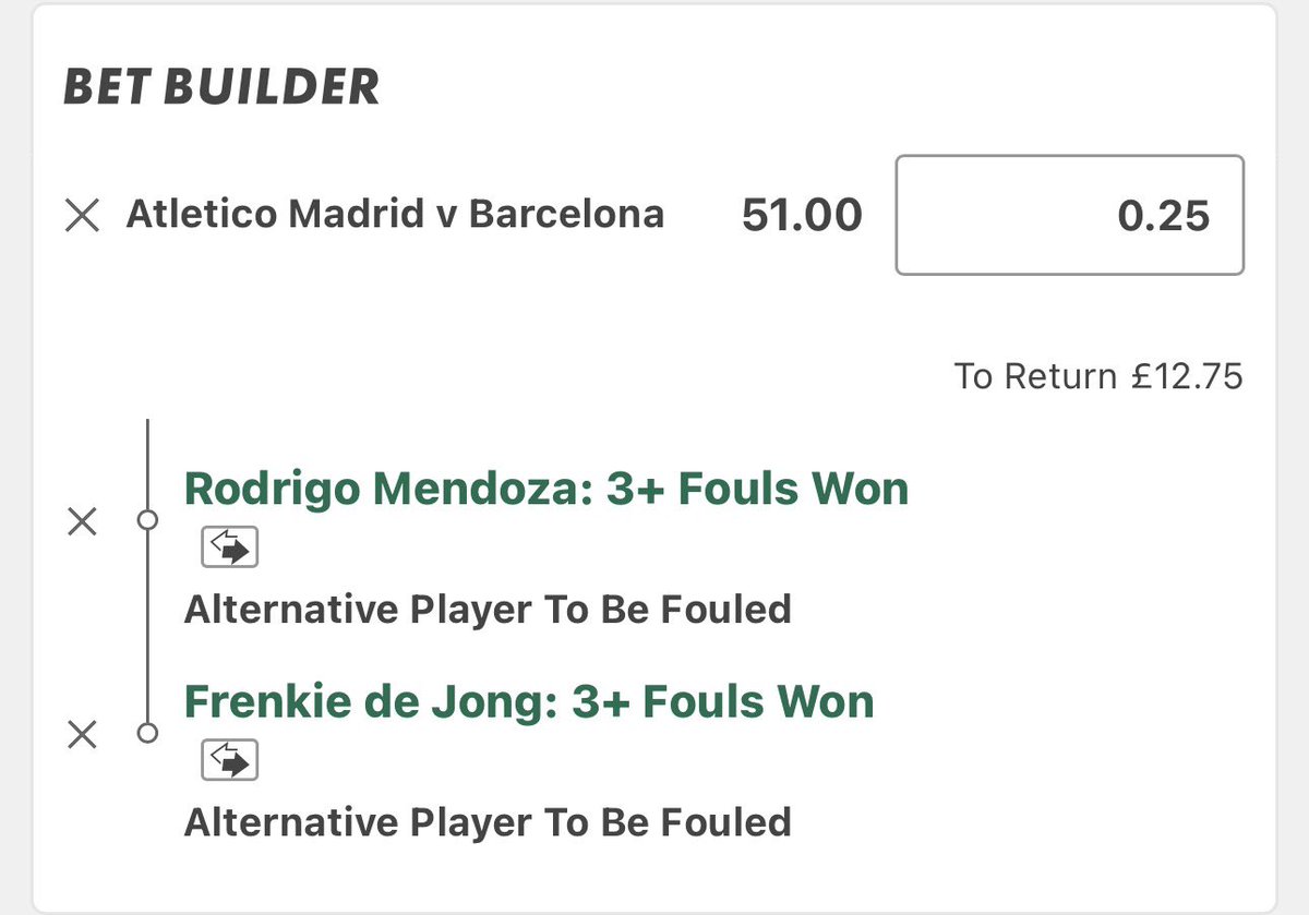 UnfilteredDc's tweet photo. Athletico Madrid v Barca 🇪🇸
2U

Free telegram group https://t.co/eIFV7yHS0H
Stats from @StatsHubCom 

Mendoza fouls won 
1+ fouls won - 9/11
2+ fouls won - 4/11

De Jong fouls won 
1+ fouls won - 17/21
2+ fouls won - 9/21 https://t.co/1OlywdzM0j