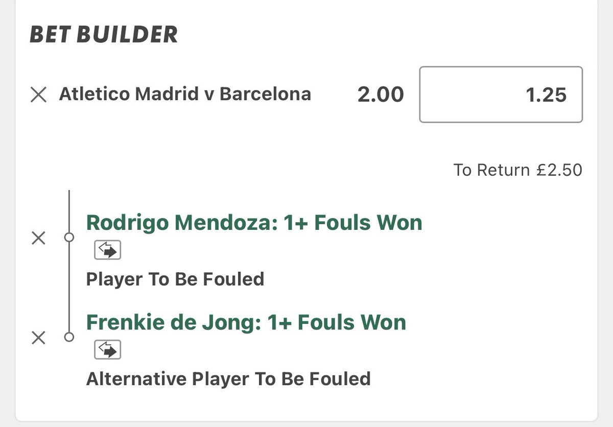 UnfilteredDc's tweet photo. Athletico Madrid v Barca 🇪🇸
2U

Free telegram group https://t.co/eIFV7yHS0H
Stats from @StatsHubCom 

Mendoza fouls won 
1+ fouls won - 9/11
2+ fouls won - 4/11

De Jong fouls won 
1+ fouls won - 17/21
2+ fouls won - 9/21 https://t.co/1OlywdzM0j