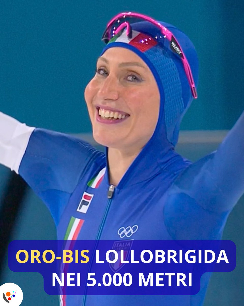 Leggenda #Lollobrigida! 🥇
🇮🇹 Francesca vince l’oro anche nei 5000m alle Olimpiadi di #MilanoCortina2026 dopo il trionfo nei 3000m. Con due ori azzurri, diventa la pattinatrice italiana più vincente di sempre ai Giochi.
🔥L'Italia sale a 15 medaglie totali!
⛸️💙#SpeedSkating