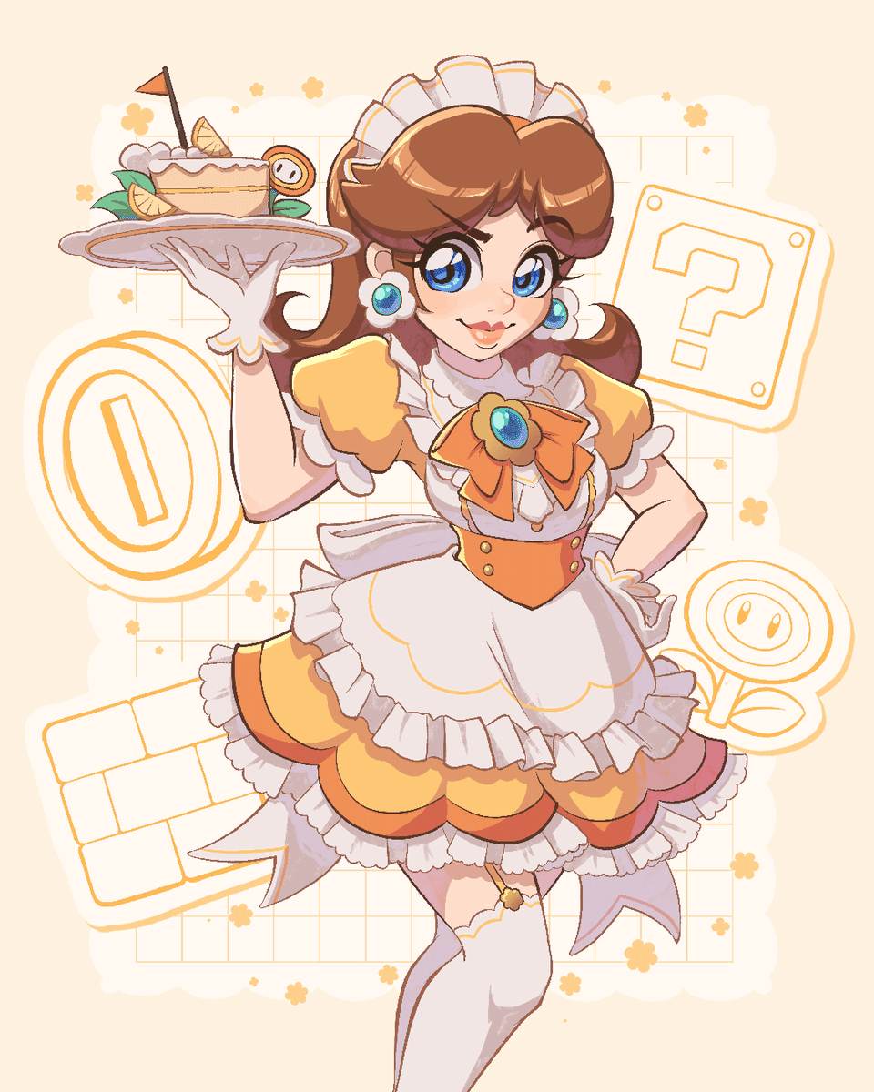 lysum_'s tweet photo. 🌼 DAISY 🌼
~ Maid Princess (3/3) ~

At last but not least here its the last girl of this collection of cute maids, which one was your favorite?

Hope you have enjoyed them.

#princessdaisy #nintendo #mariobros https://t.co/LNIsa6SY2E