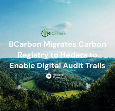 🌱 <a href="/bcarboninc/">BCarbon</a> has announced the migration of its carbon registry to Hedera.

With more than 2 million issued carbon credits moving to Hedera, the transition supports enhanced digital audit trails, serialized asset traceability, and scalable, standards-based infrastructure.