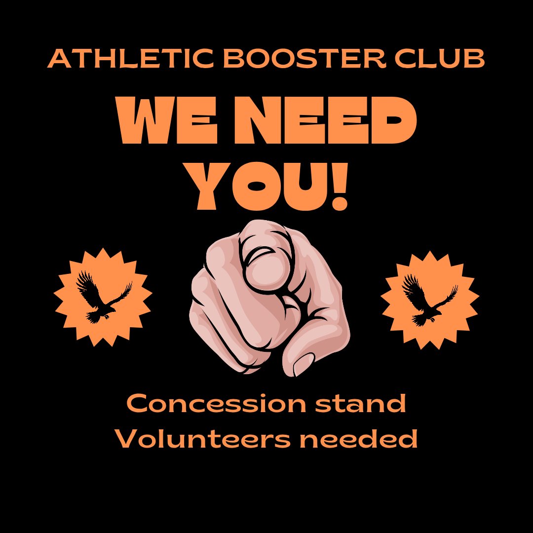 DCHSBoosterClub's tweet photo. We need you!!!! February 19th and 20th!!! 

 We will be hosting the Basketball Regionals.  We are looking for any community group or individuals that would be willing to volunteer in our concession stand!  

Email us at dcwareagleboosters@gmail.com to sign up! 

Go War Eagles! https://t.co/qdmw1f3oRv