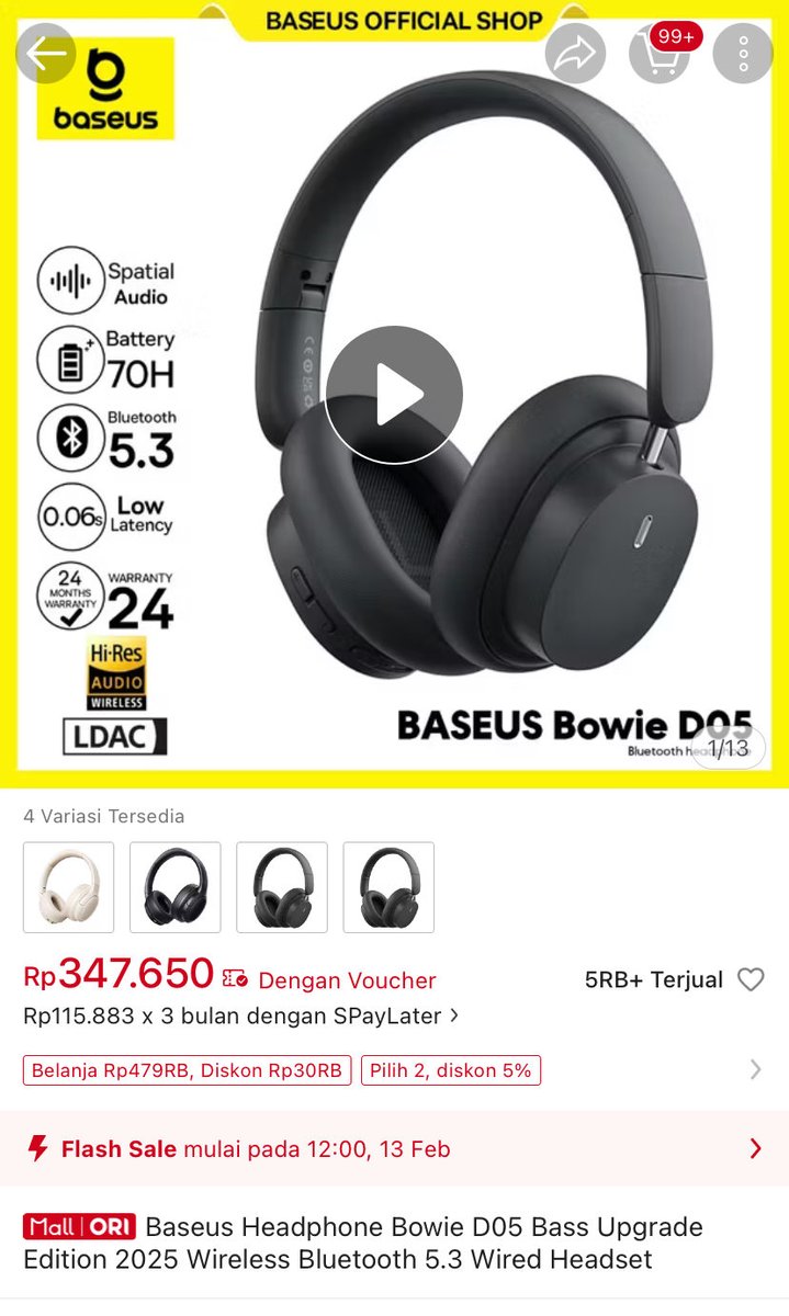 raayaaa_'s tweet photo. wts headphone baseus kondisi new belum di buka sama sekali, warna hitam. dijual karena salah beli, boleh tanya tanya dulu!! 
jual rugi https://t.co/FWkYAG43Z9