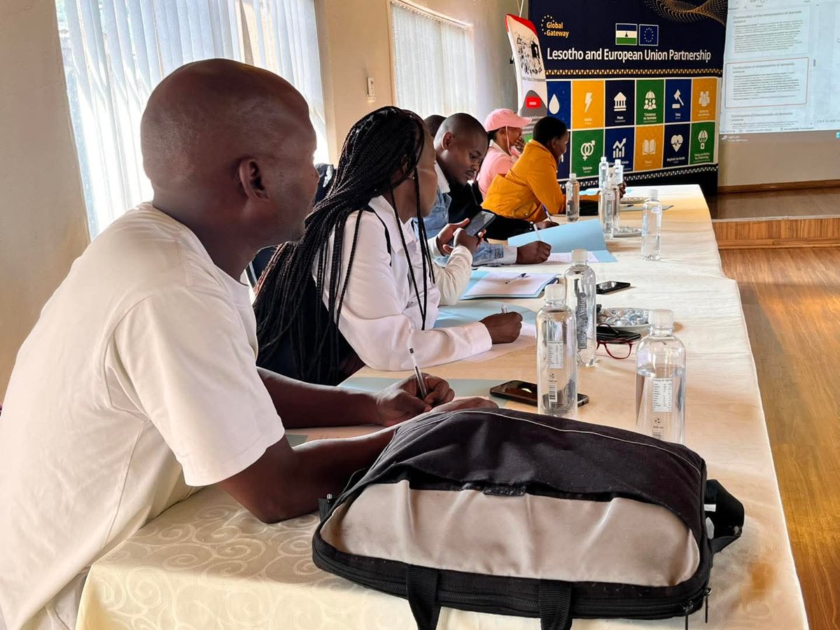 SesothoMedia's tweet photo. The Training of Trainers has reached Quthing, where Sesotho Media &amp; Development with support of the European Union Lesotho, is hosting a two day workshop uniting LMPS (CGPU) and educators to strengthen GBV prevention, improve coordination and ensure survivors receive support. https://t.co/ltVlKAgrJR