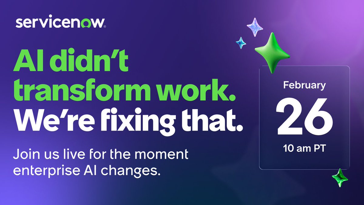 ServiceNow tweet media