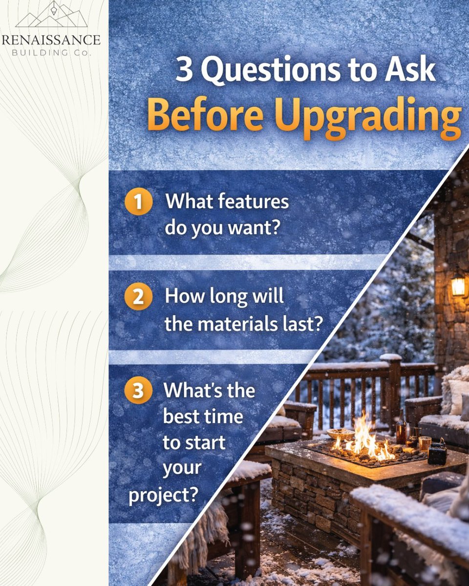 rendecks's tweet image. Before upgrading your deck, ask 3 things: 🪵
How will you use it? Best materials? Long-term plan?
Smart planning makes all the difference. 🌿✨
#DeckUpgrade #DeckPlanning #DeckDesign #OutdoorLiving #BackyardGoals #RenaissanceBuildingCo #CozyDeck #DeckLife #DeckTips