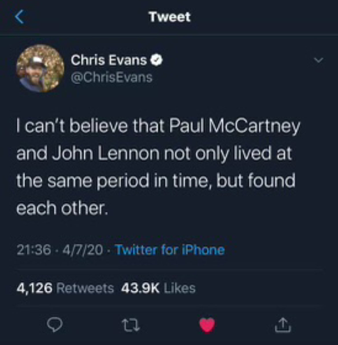 love it when random celebs out themselves as mclennon truthers