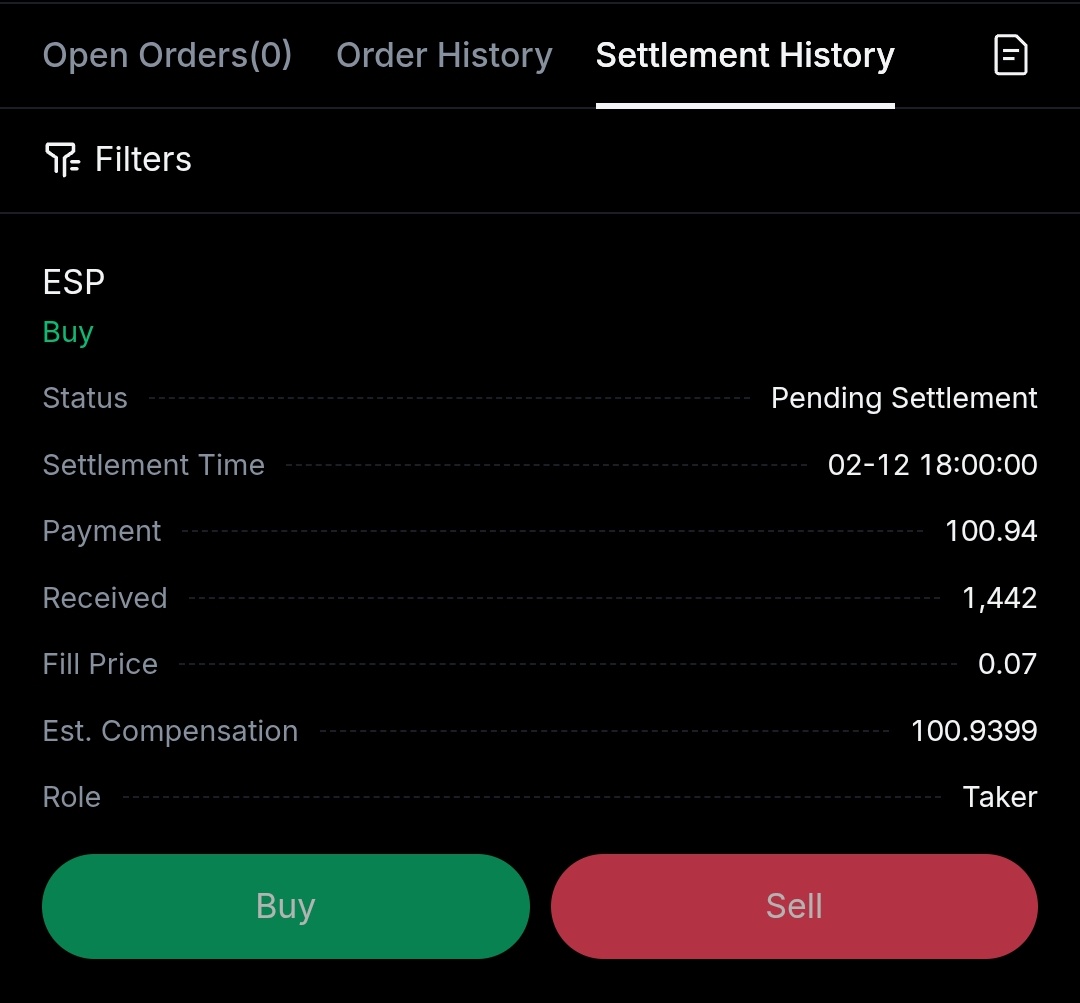 jaybankoz's tweet photo. Mexc Premarket Scam

I participated in @EspressoSys premarket trading on mexc with a limit order to buy 1442 $ESP at 0.07 and Mexc is settling me with 517 tokens at 0.19 😡 5hrs after TGE

I can't accept that @MEXC_Official, I didn't bid at such price

settle my order correctly! https://t.co/1vX4IhjRFP