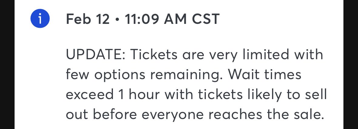 9 minutes into the sale btw!! ticketmaster i absolutely despise you!! how has trying to get noah kahan tickets been worse than the eras tour for me!!!