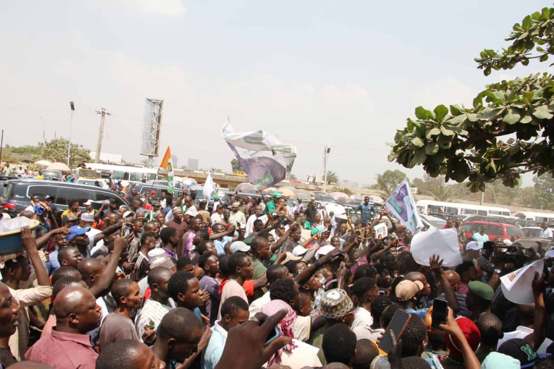 atiku's tweet photo. Our campaign train for Dr. Moses Paul, @Drmopaul, moved through several areas today, including Area 1 in Garki and Zone 4. The energy at the Garki Area 1 Shopping Complex, Zone 4 Plaza, and other locations we visited was amazing.

It is clear that businesses are struggling, and many business owners are desperate for real relief and a better future. I urged voters to stay strong, ignore all forms of intimidation, and come out to vote for the ADC so we can begin the real change they have been hoping for.

Today also marks the official start of the ADC mass membership registration. I used the opportunity to invite citizens to join our party and encouraged everyone to register and collect their PVCs. -AA