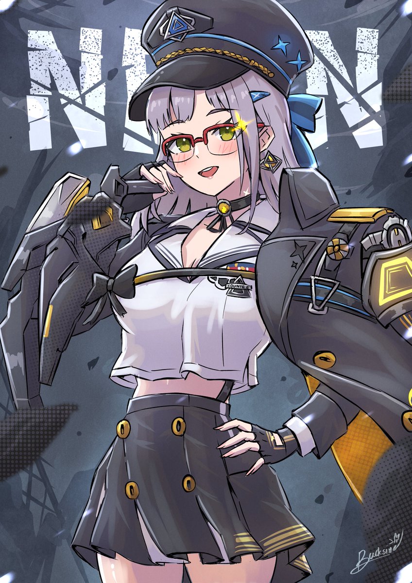 Neon : Overspec 💙
Fire power Fire Power ‼️

#NIKKE #Nikkefanart