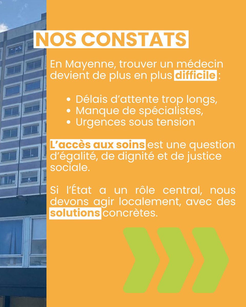 🩺 La santé : le premier droit à garantir

En Mayenne, trouver un médecin devient de plus en plus difficile : délais d’attente trop longs, manque de spécialistes, urgences sous tension… La santé est une question d’égalité, de dignité et de justice sociale.