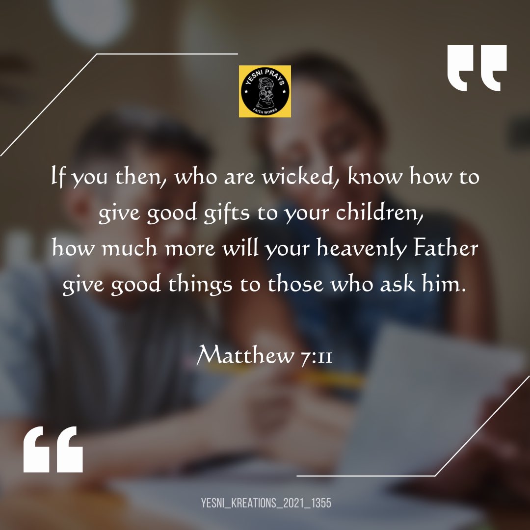 YesniPrays's tweet image. #Matthew7v11 #HeavenlyFather #GoodGifts #AskAndReceive #YesniPrays