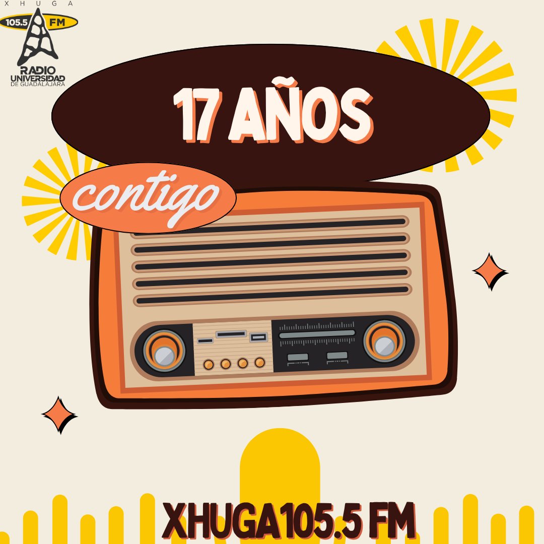 🎙️✨ 17 años haciendo radio, creando comunidad y contando historias.

Gracias por ser parte de estos 17 años al aire con #XHUGARadioUdeG 📻

Seguimos conectando voces en Ameca. 💛

#17Años #AniversarioXHUGA #RadioUdeG #Ameca #RadioUniversitaria