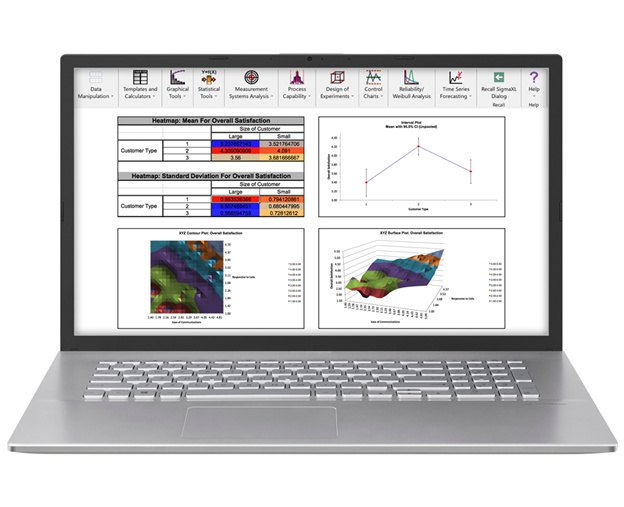 SigmaXL brings powerful statistical analysis and Six Sigma tools directly into Excel so your team can solve problems, improve processes, and drive measurable impact without a steep learning curve.
From hypothesis testing and control charts to DOE, regression, MSA, and robust