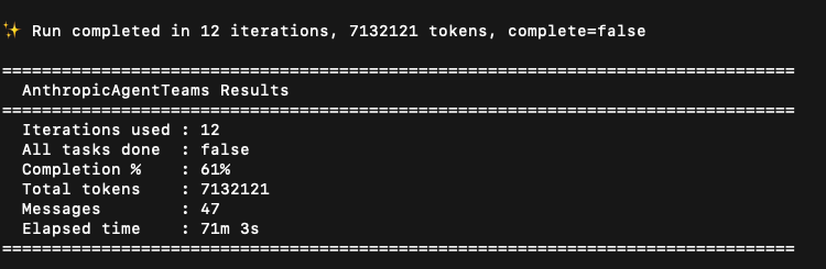 gubatron's tweet image. These tests are expensive, but they're worth it.

Ran for well over an hour (71 minutes).

Both RALPH and Anthropic Agent Teams orchestration modes succeed at making the game.

#orchestration #agents #cloudllm