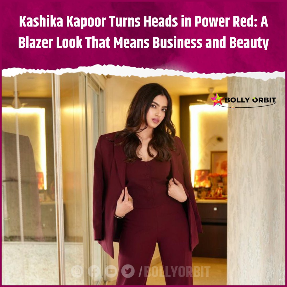 BollyOrbit's tweet image. Kashika Kapoor Turns Heads in Power Red: A Blazer Look That Means Business and Beauty
#KashikaKapoor #Beauty #BlazerLook