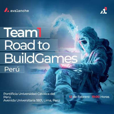 #Workshop #Presencial #Avalanche #RoadToBuildGames #Hackathon #Peru🔺
🗓12.02 |19-21hrs📍<a href="/pucp/">PUCP</a> #Lima 
👉luma.com/rq1iugvf

#building #Oportunidades #devs #non_tech #tech #teams #web3
#BuiderHub #AVAX #blockchain #IA #AvalancheTeam1 🇵🇪#LATAM #Global <a href="/AvaxTeam1/">Avalanche Team1</a> <a href="/AvalancheFDN/">Avalanche Foundation 🔺</a>