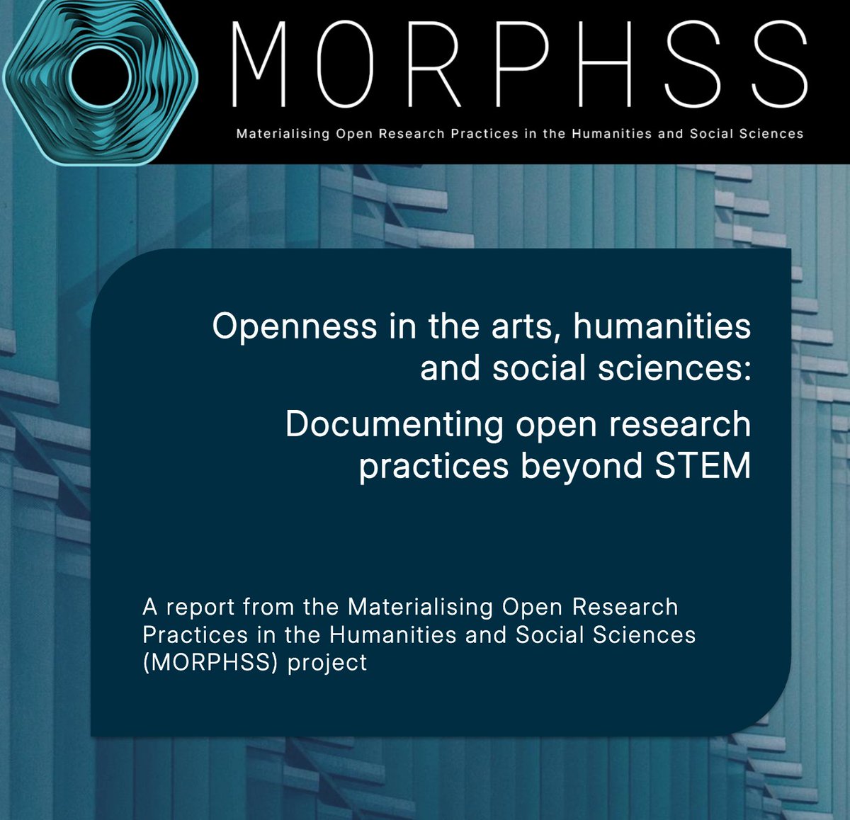 infodocket's tweet image. New Report Urges Broader Definition of "Open Research" to Include #Arts, #Humanities and Social Science Practices (via @theUL) lib.cam.ac.uk/stories/morphs…
#openresearch #socialscience #morphss