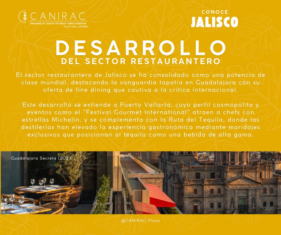 ¡Jalisco se posiciona como el epicentro del sabor y la sofisticación! 🍽️✨

#Jalisco #FineDining #GastronomíaDeLujo #PuertoVallarta #Guadalajara #RutaDelTequila #ChefLife #GourmetMexico #TravelAndFood