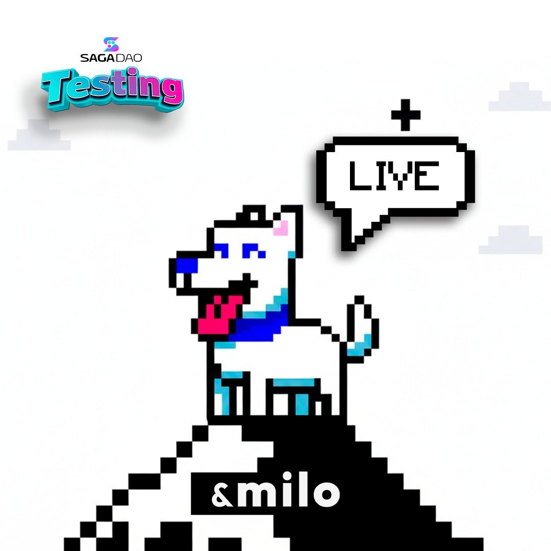 SagaMobileDAO's tweet image. Test ➡️ Share feedback ➡️ Win prizes 🏆

Now Testing: @MiloOnChains

We are inviting all @solanamobile Saga &amp;amp; Seeker owners to be part of the community test with $1,500 in bounties and prizes  + Seeker Activity for Season 2

Never Trade Alone ⛓️🐾

🧪 Join the testbed: