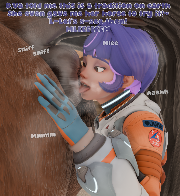 WeirdMichelle69's tweet photo. After a long time, i decided to do something, so here you have some Juno rimming a horse hehe, captions are done by @JustB3njo 🩷 https://t.co/LYPdOdUVax