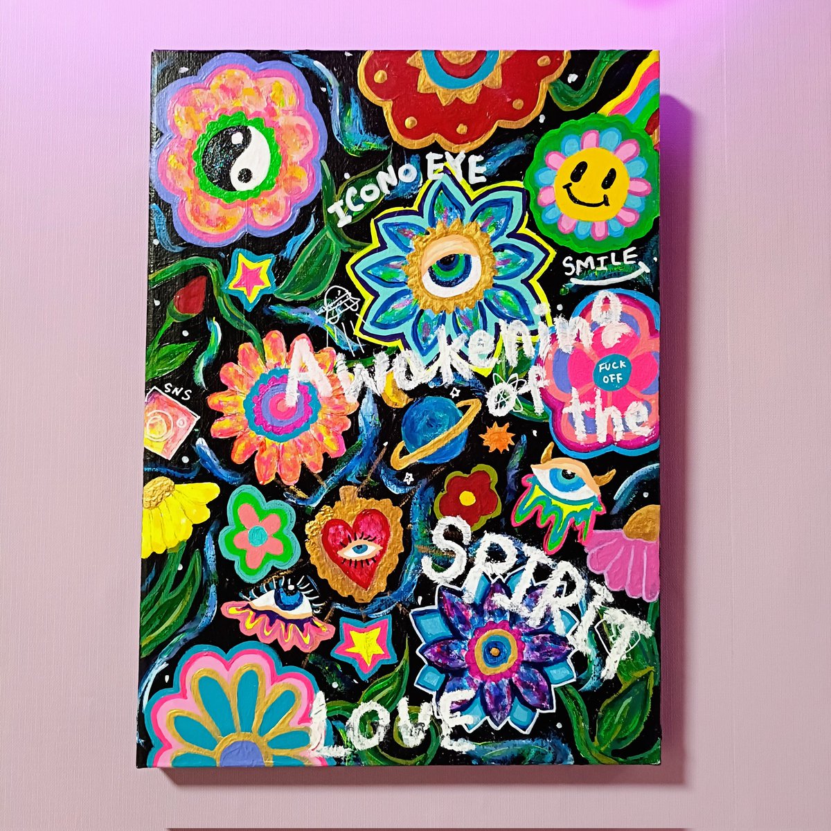 Icono-Eye-Message Flowers-🪷 カラフルポップなお花と共に前向きに