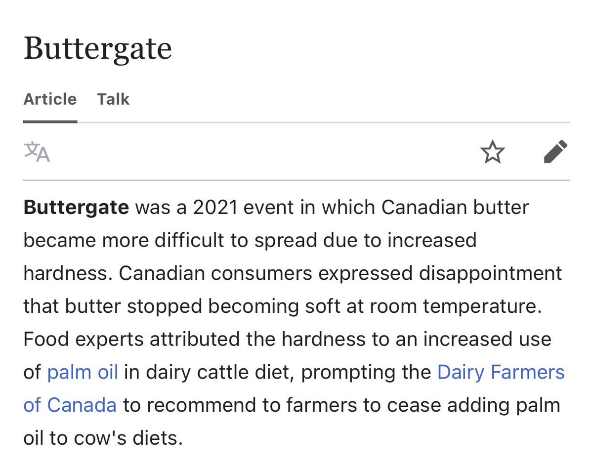 I’ve felt like a real jerk complaining to my canadian partner about some vague dissatisfaction with the butter here, but it turns out I’m not wrong, it *has* gotten worse. and you can’t get other butter because of the dairy cartel. I miss my kerrygold. hell, I miss my *anchor*