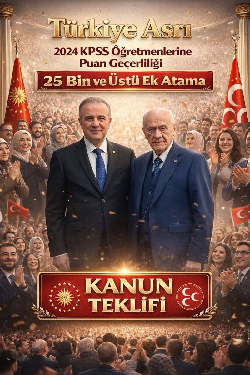 2024 KPSS öğretmen adayları olarak 25 bin ek atama desteğiniz için minnettarız. Puan geçerliliğinin uzatılması konusunda da desteklerinizi rica ediyoruz.

<a href="/abdurrahmanbask/">Abdurrahman Başkan 🇹🇷</a>